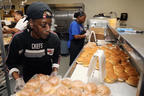Food workers in Kansas City Public Schools. 